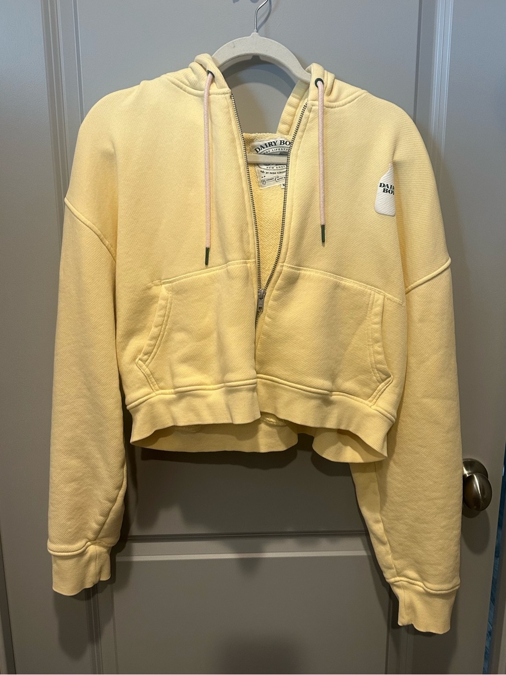Dairy Boy Milk Bottle Cropped zip up